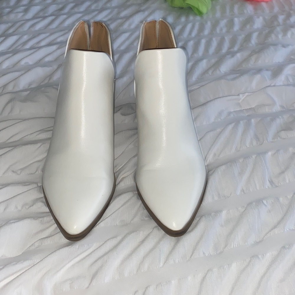 white ankle boots